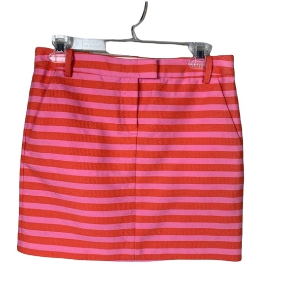 J. Crew Dresses & Skirts - J.Crew Gorgeous Salmon & Pink Stripe Mini Skirt New Without Tags No Flaws Size 0